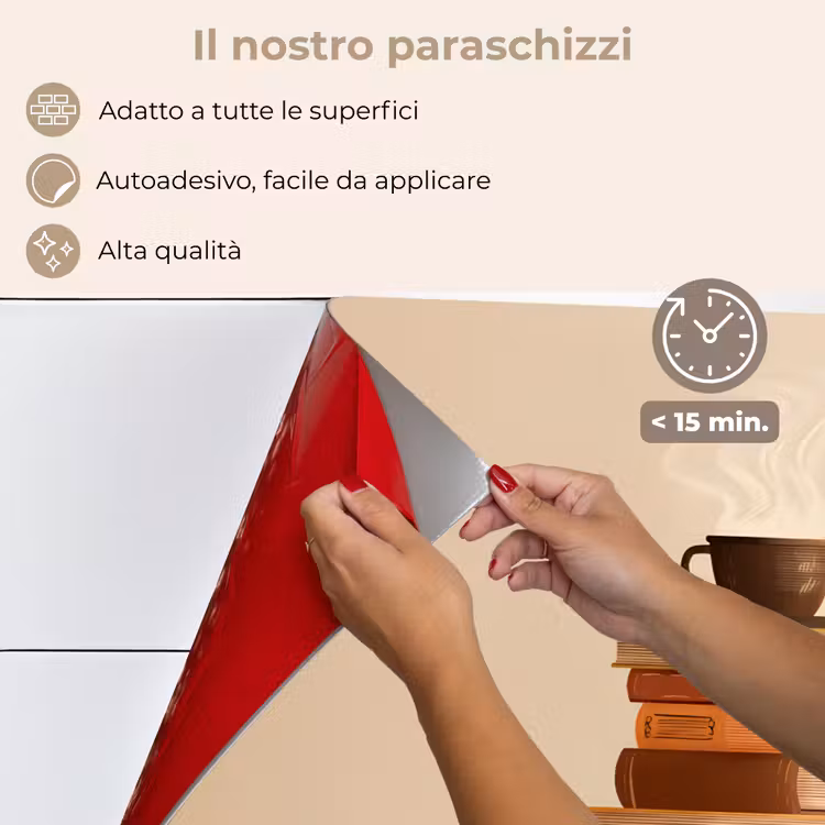 Paraschizzi cucina - Libri - Torre - Caffè - Beige — 4