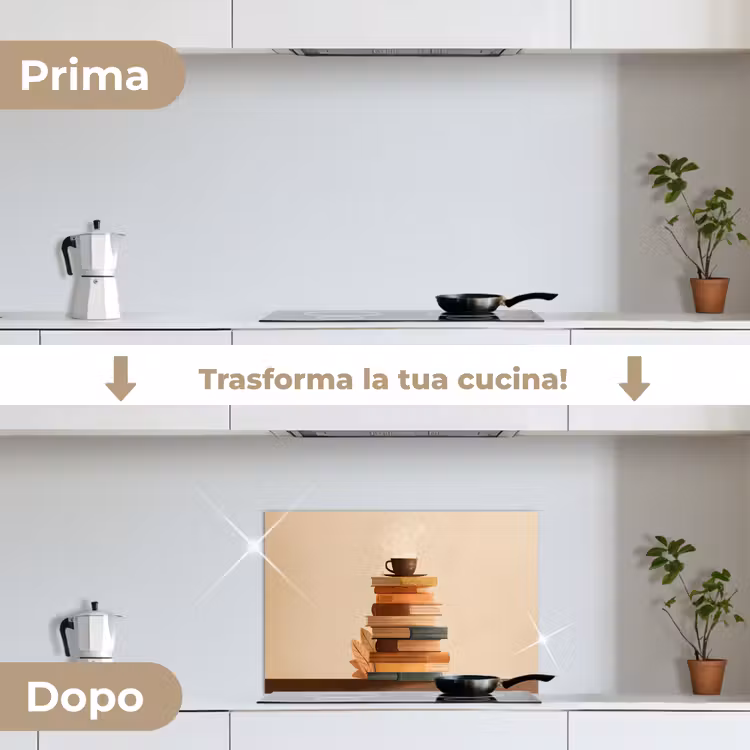 Paraschizzi cucina - Libri - Torre - Caffè - Beige — 7