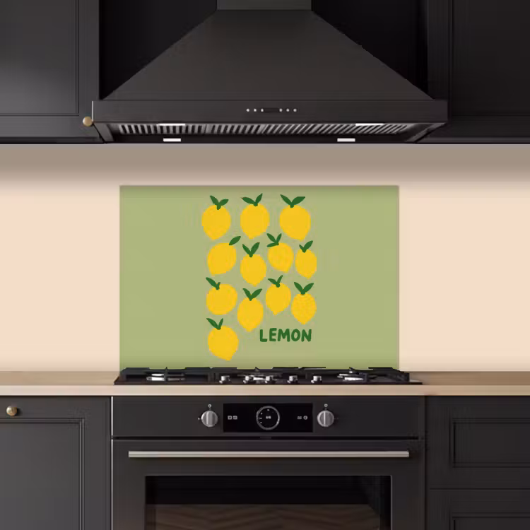 Paraschizzi cucina - Limoni - Foglie - Giallo - Motivo — 5