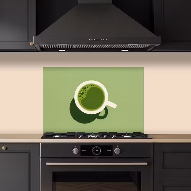 Paraschizzi cucina - Minimalista - Tazze - Matcha - Verde — 5