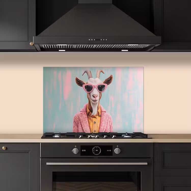Paraschizzi cucina - Occhiali da sole - Rosa - Capra - Udito — 5