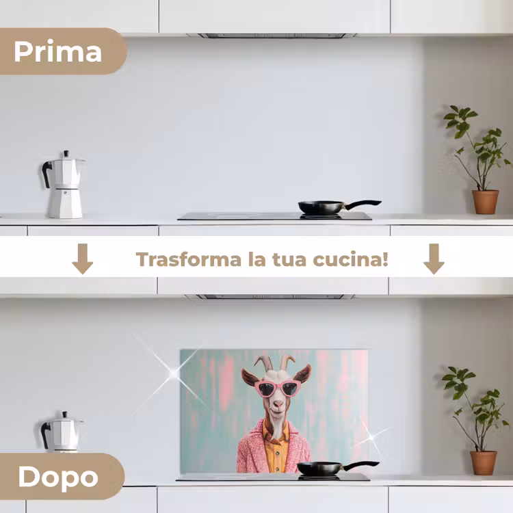 Paraschizzi cucina - Occhiali da sole - Rosa - Capra - Udito — 7