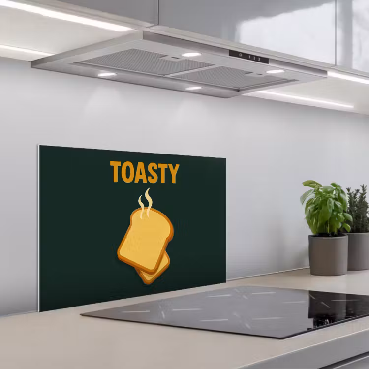 Paraschizzi cucina - Pane - Toast - Verde - Minimalista — 1