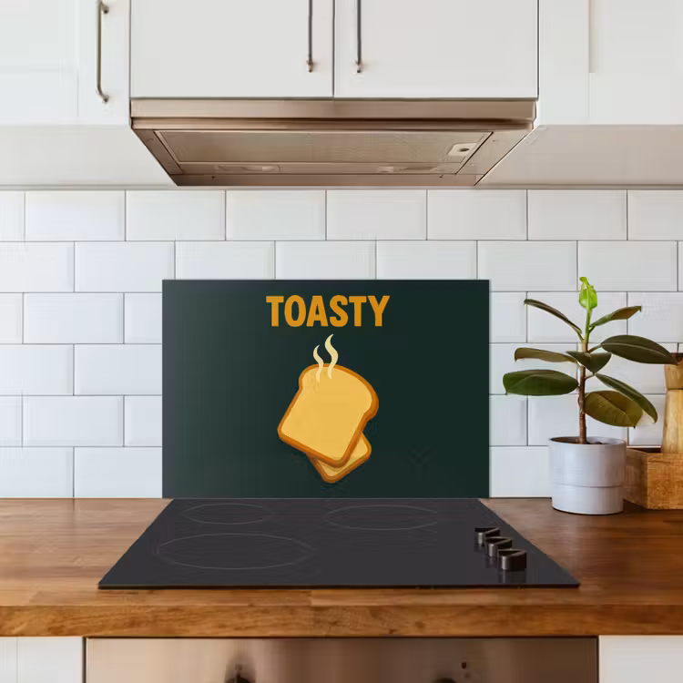 Paraschizzi cucina - Pane - Toast - Verde - Minimalista — 3