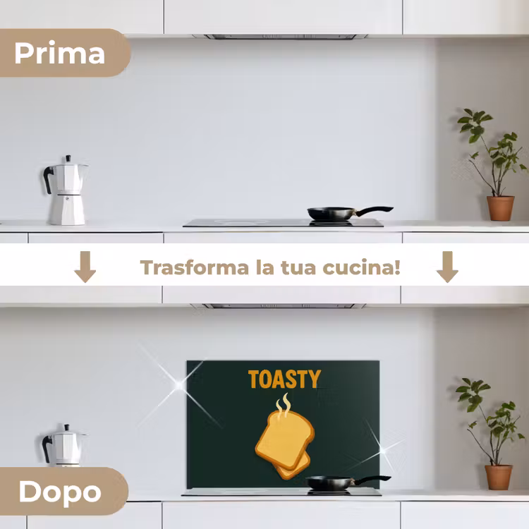 Paraschizzi cucina - Pane - Toast - Verde - Minimalista — 7
