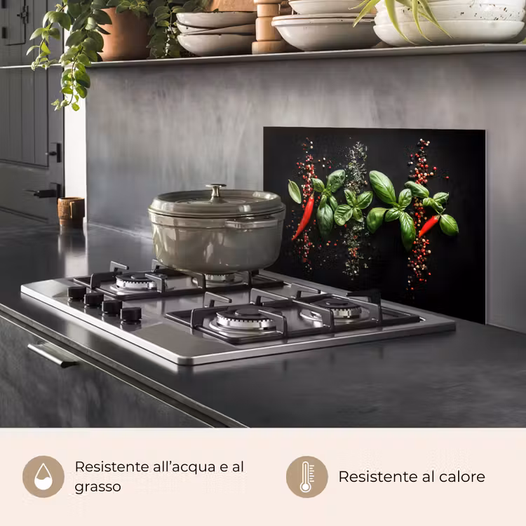 Paraschizzi cucina - Peperoncino - Basilico - Foglie - Rosso — 2