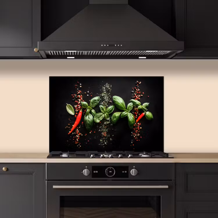 Paraschizzi cucina - Peperoncino - Basilico - Foglie - Rosso — 5