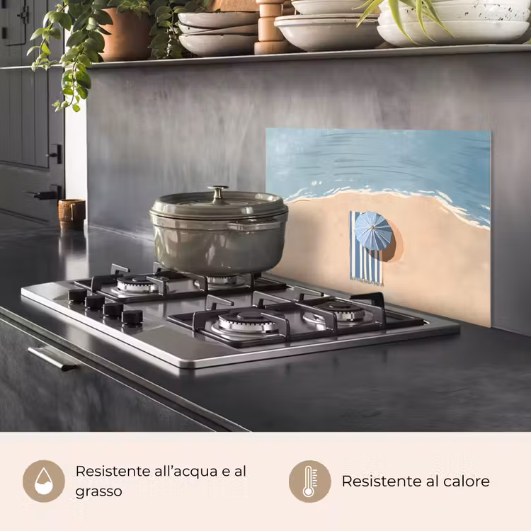 Paraschizzi cucina - Telo mare - Strisce - Ombrellone - Spiaggia — 2