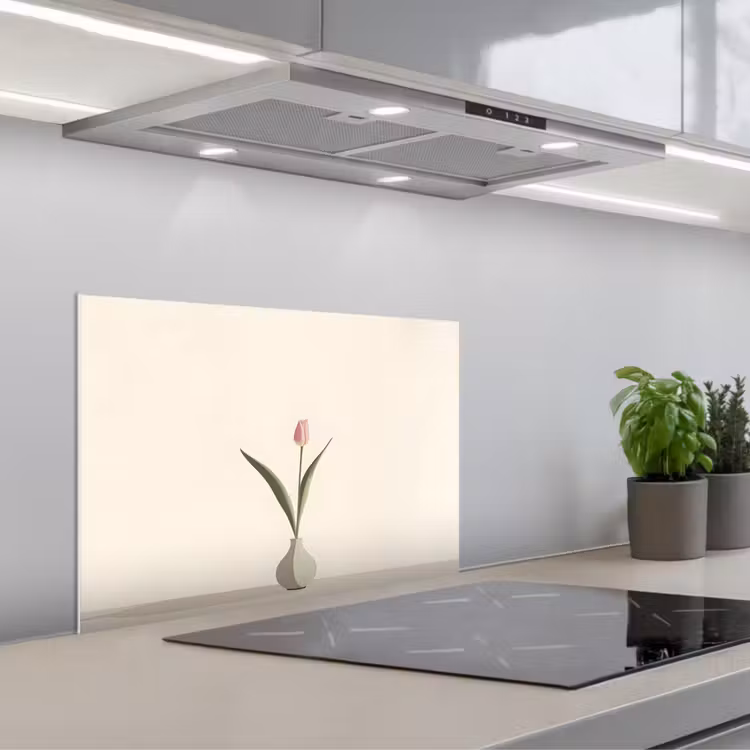 Paraschizzi cucina - Tulipano - Vaso - Beige — 1