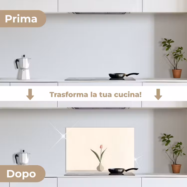 Paraschizzi cucina - Tulipano - Vaso - Beige — 7