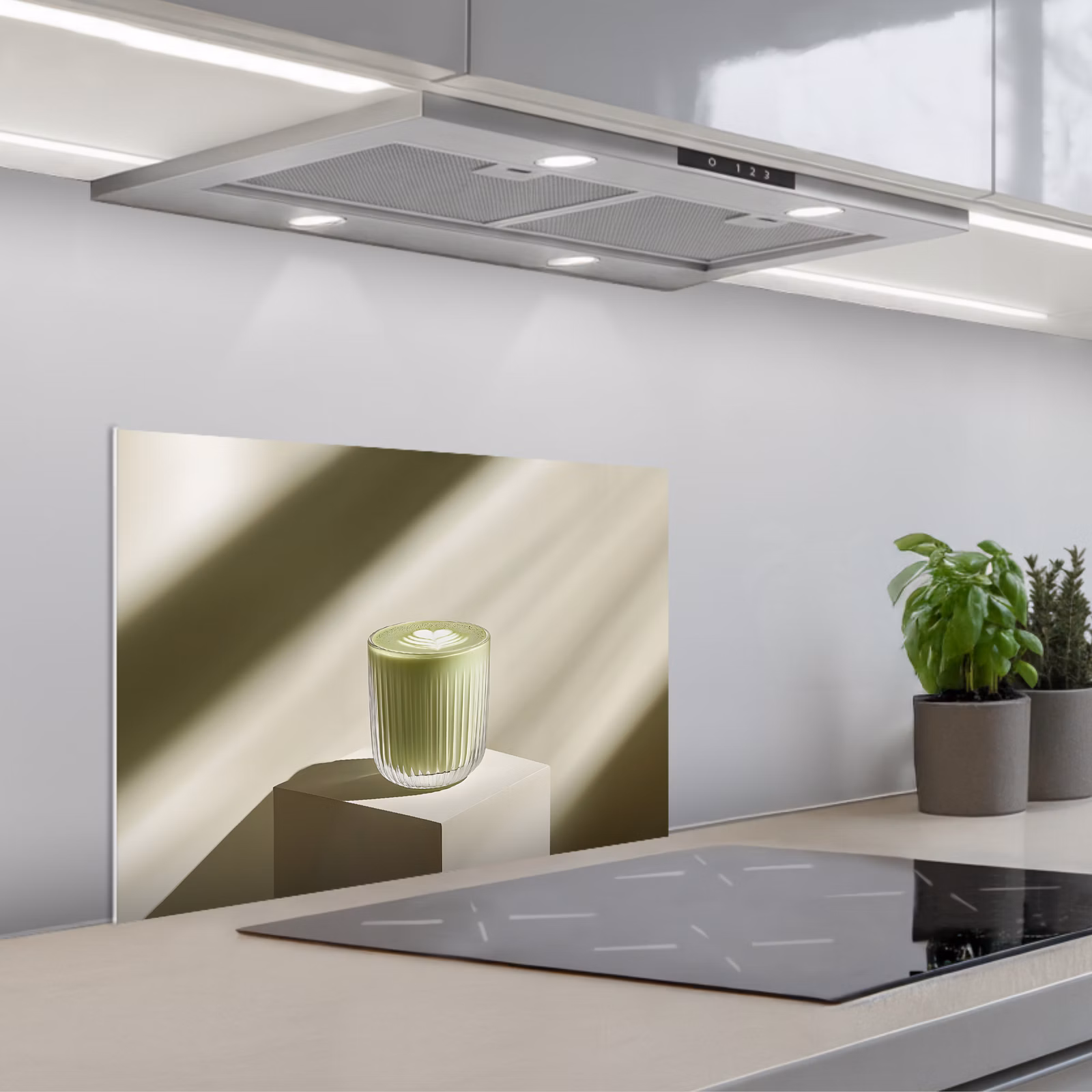 Paraschizzi cucina - Matcha - Vetro - Verde - Minimalista — 1