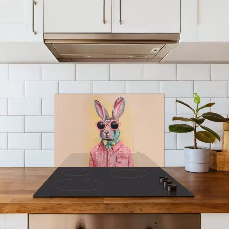 Paraschizzi cucina - Grigio - Coniglio - Camicetta - Papillon — 3