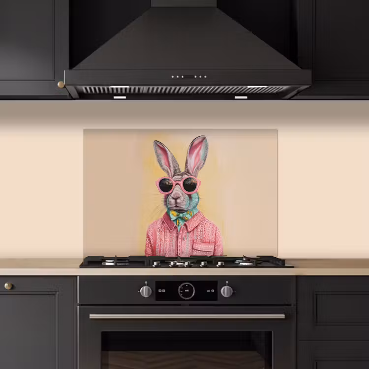 Paraschizzi cucina - Grigio - Coniglio - Camicetta - Papillon — 5