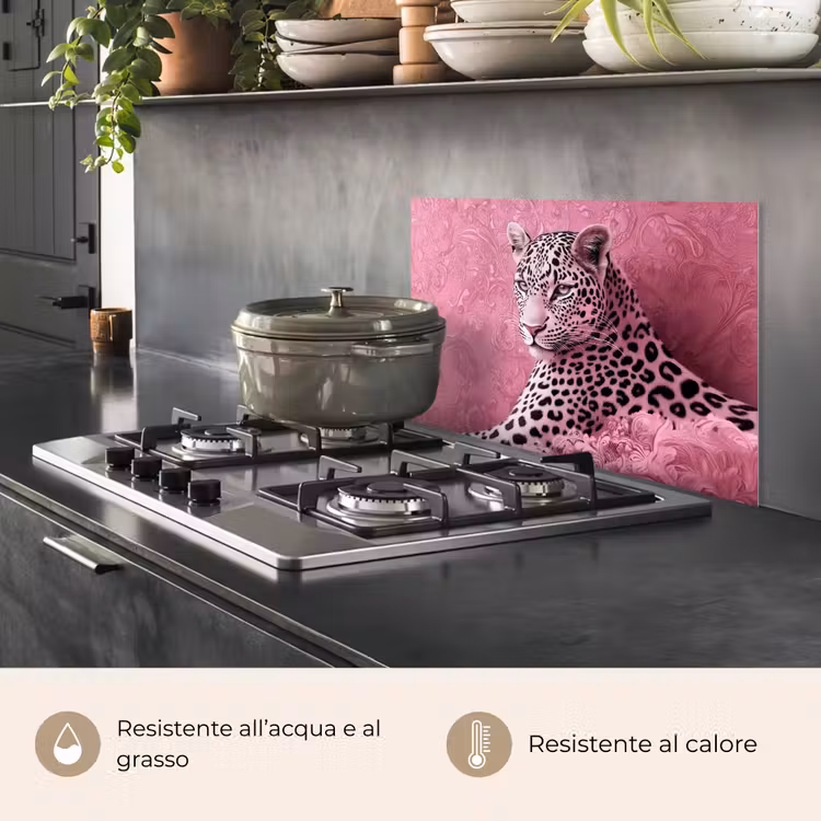 Paraschizzi cucina - Pantera - Deluxe - Rosa — 2