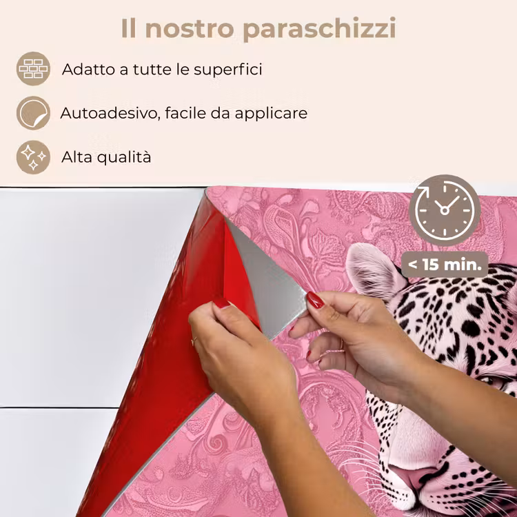 Paraschizzi cucina - Pantera - Deluxe - Rosa — 4
