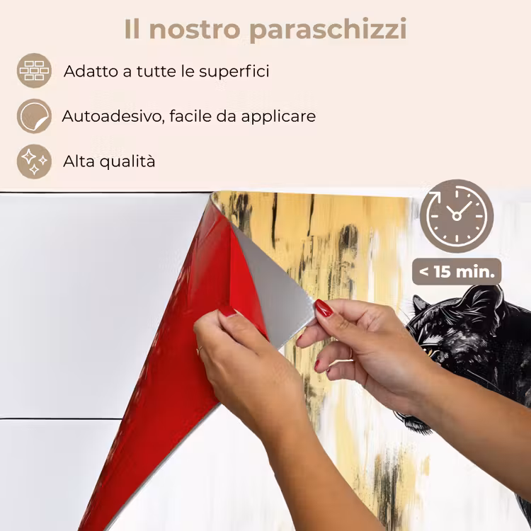 Paraschizzi cucina - Pantera - Nero - Astratto - Oro — 4