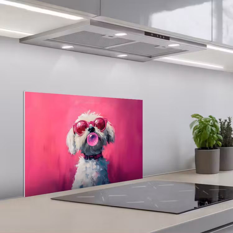 Paraschizzi cucina - Rosa - Cane - Bolla — 1