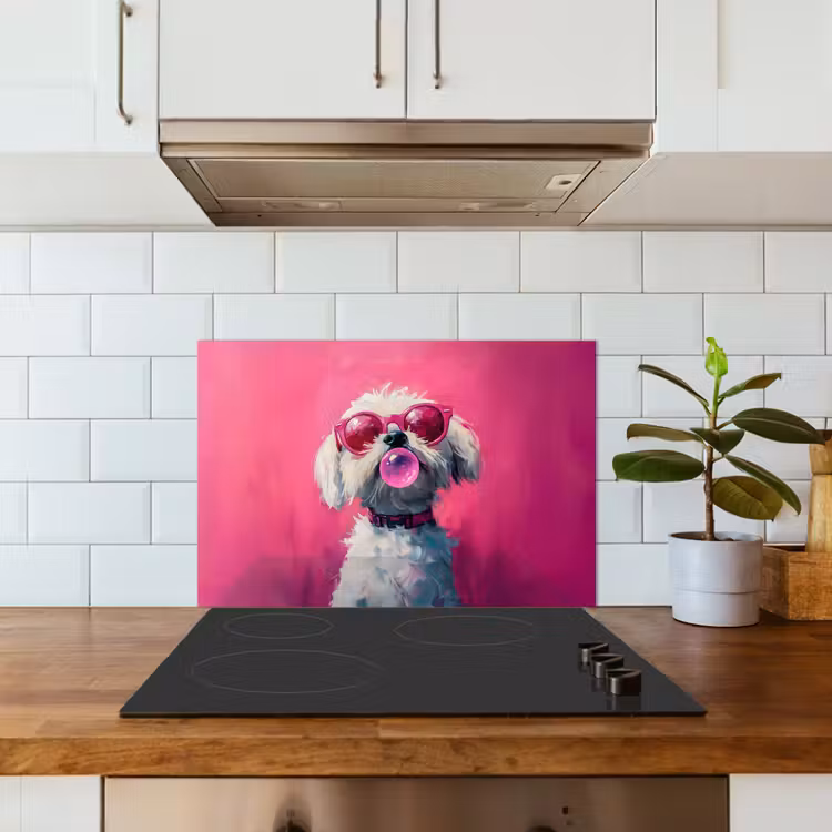 Paraschizzi cucina - Rosa - Cane - Bolla — 3