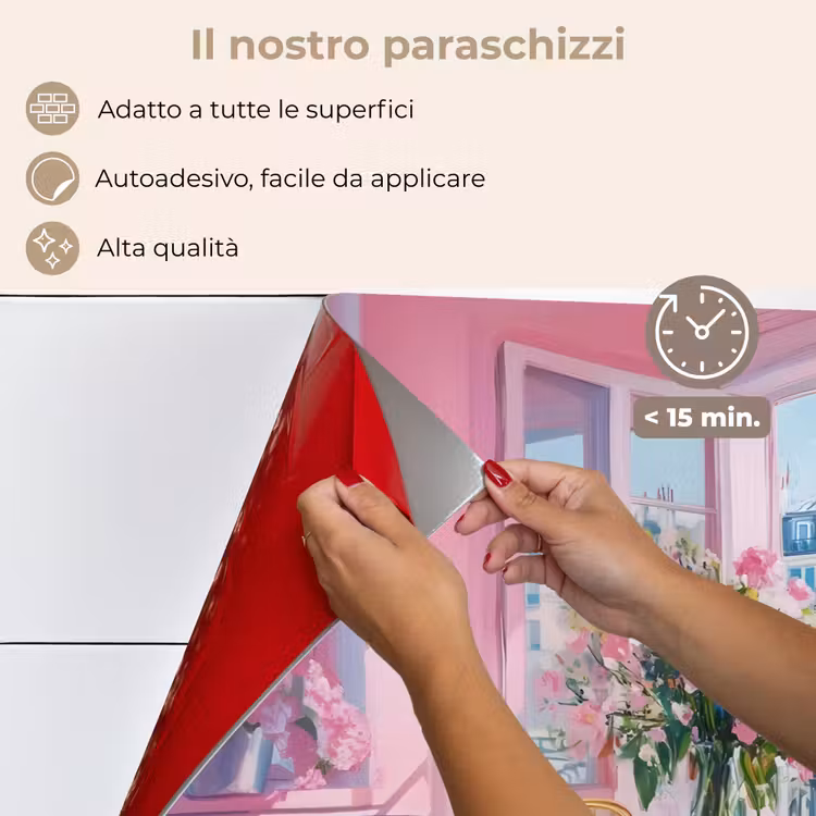 Paraschizzi cucina - Rosa - Città - Fiori — 4