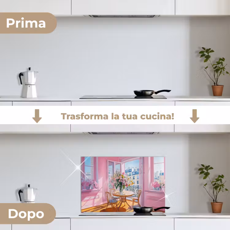 Paraschizzi cucina - Rosa - Città - Fiori — 7