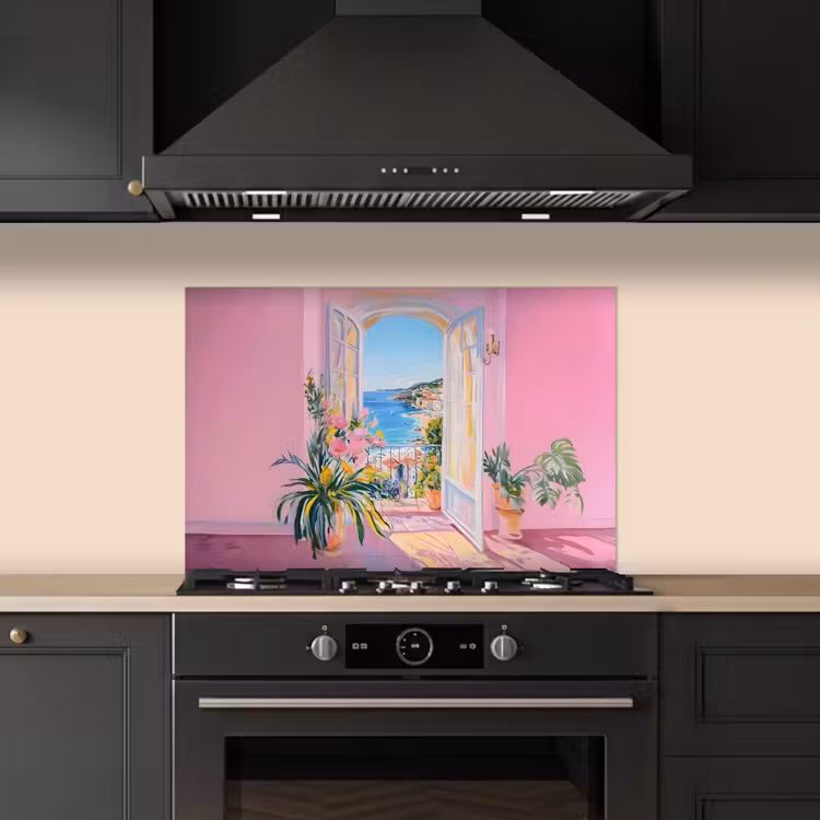 Paraschizzi cucina - Rosa - Esterno - Vernice — 5