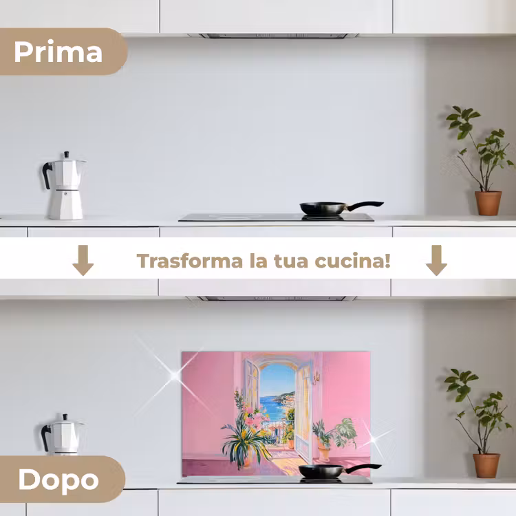 Paraschizzi cucina - Rosa - Esterno - Vernice — 7