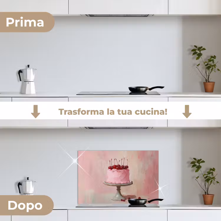 Paraschizzi cucina - Torta - Rosa - Ciliegia — 7