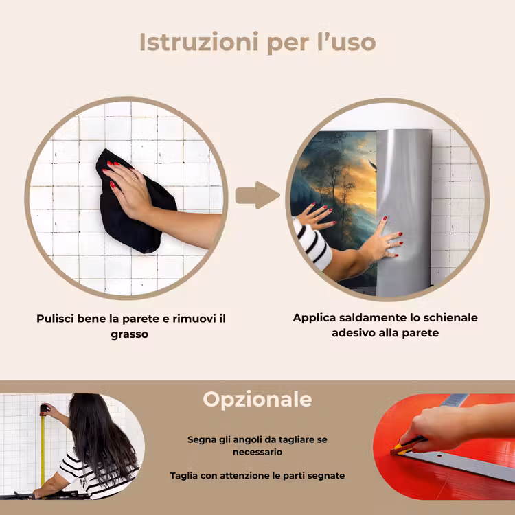 Paraschizzi cucina - Uccelli - Sole - Alberi - Verde — 6