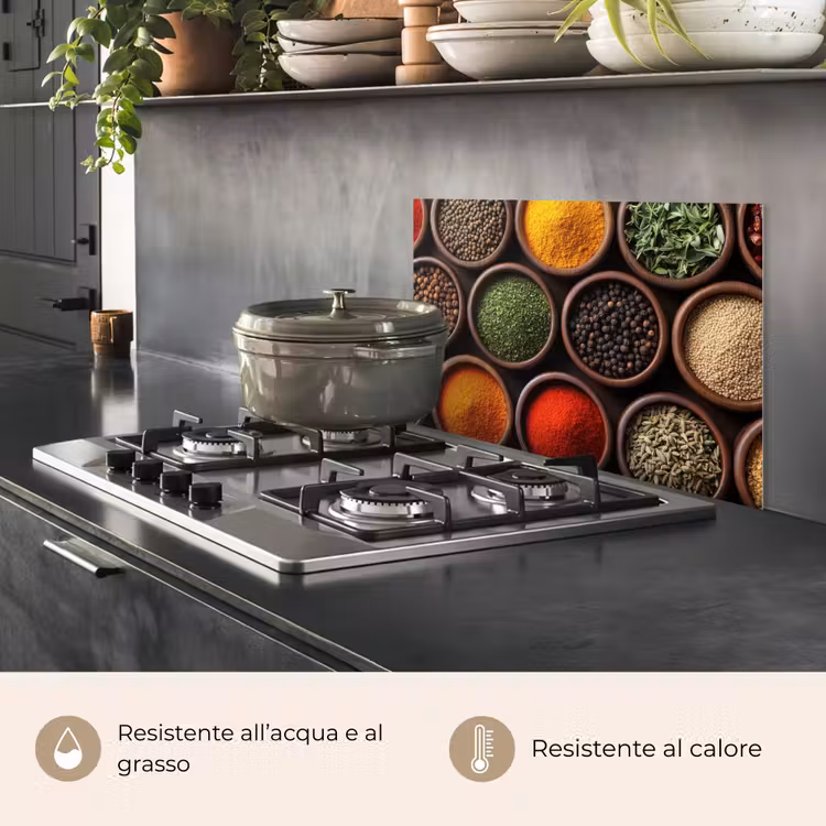 Paraschizzi cucina - Vassoi - Legno - Erbe - Colorati — 2