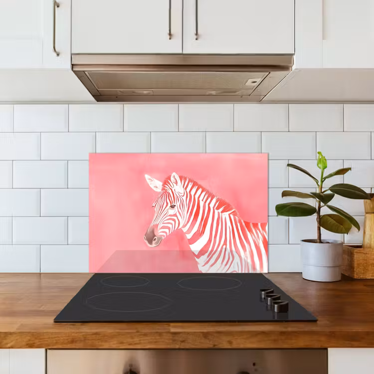 Paraschizzi cucina - Zebra - Rosa - Vernice — 3