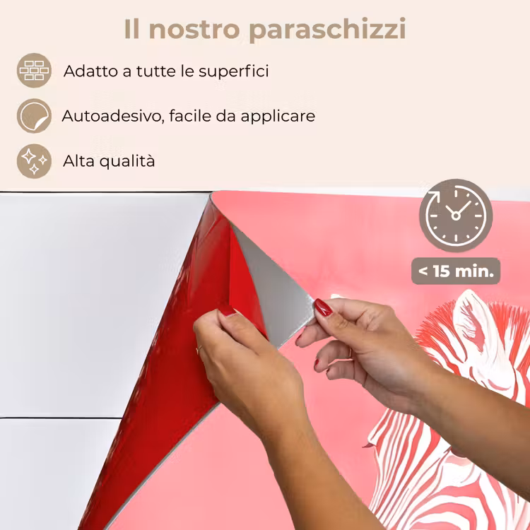 Paraschizzi cucina - Zebra - Rosa - Vernice — 4