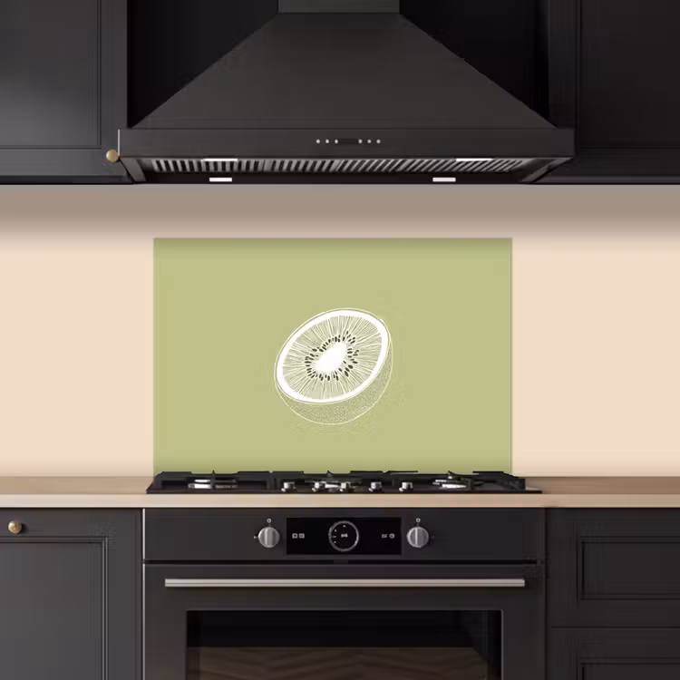 Paraschizzi cucina - Kiwi - Disegno a linee - Minimalista - Verde — 5