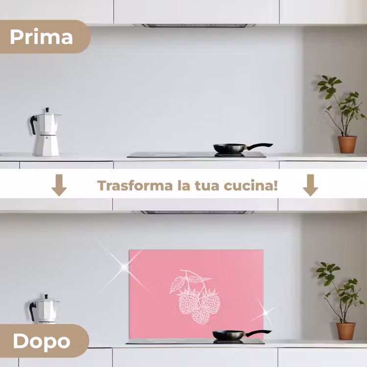 Paraschizzi cucina - Lamponi - Gambo - Disegnato - Rosa — 7