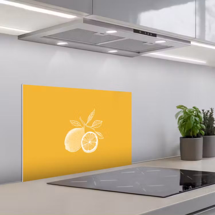 Paraschizzi cucina - Limoni - Illustrazione - Minimalista - Giallo — 1