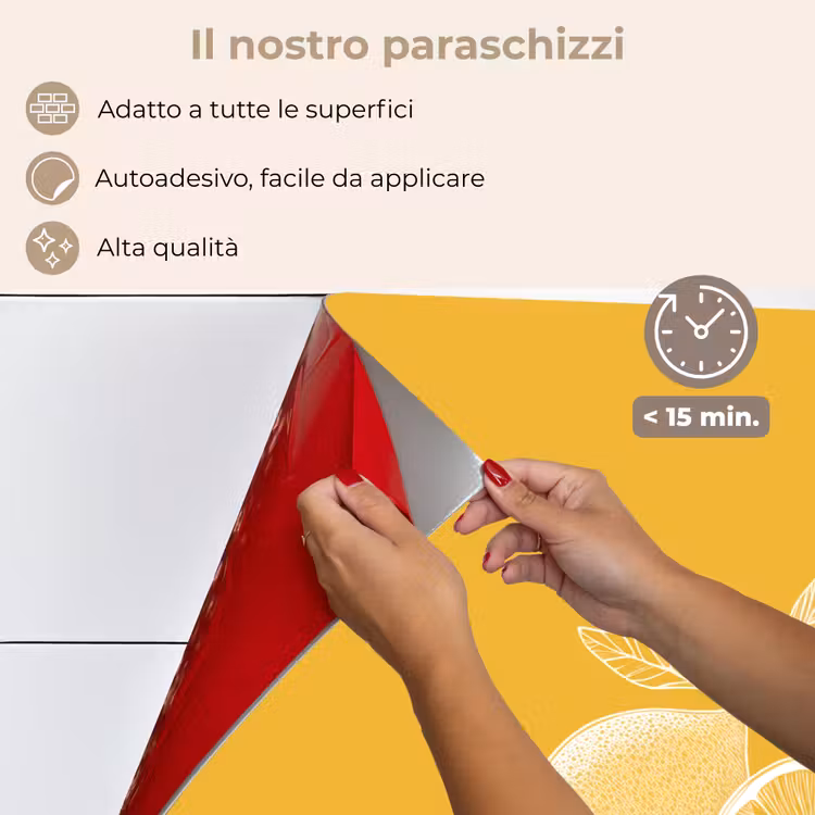 Paraschizzi cucina - Limoni - Illustrazione - Minimalista - Giallo — 4