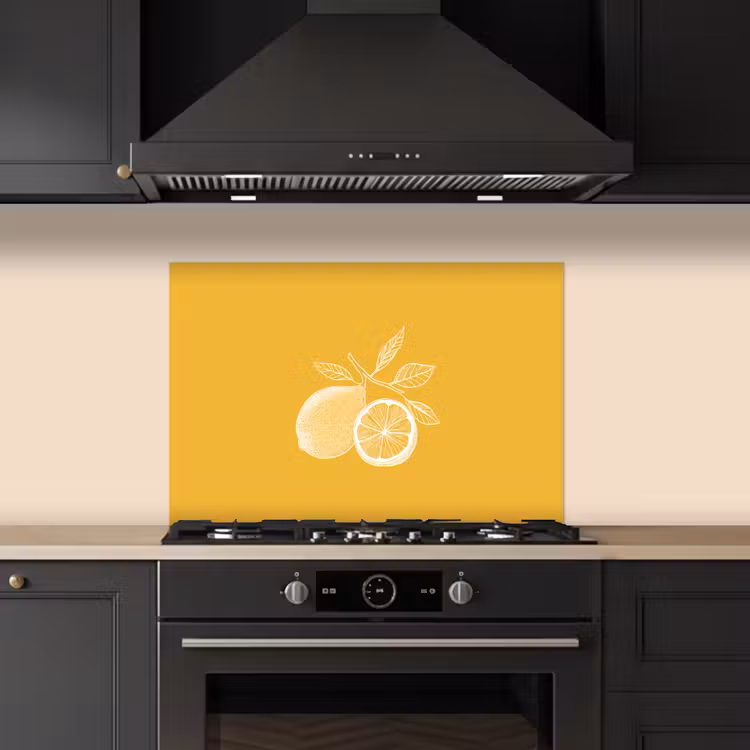 Paraschizzi cucina - Limoni - Illustrazione - Minimalista - Giallo — 5