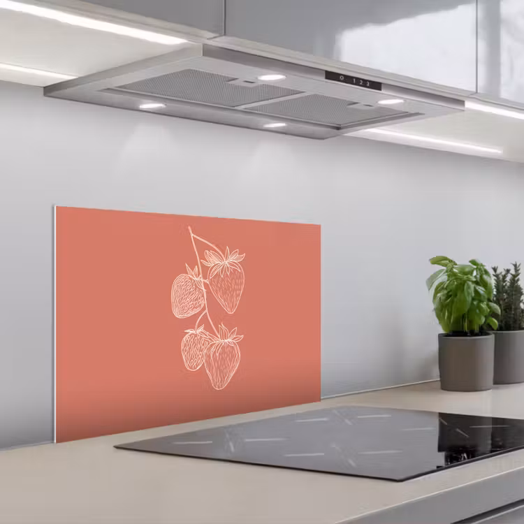 Paraschizzi cucina - Minimalista - Illustrazione - Fragola - Ramo — 1