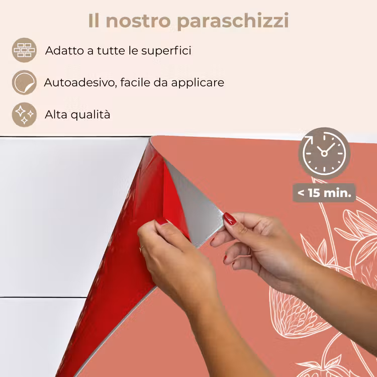 Paraschizzi cucina - Minimalista - Illustrazione - Fragola - Ramo — 4