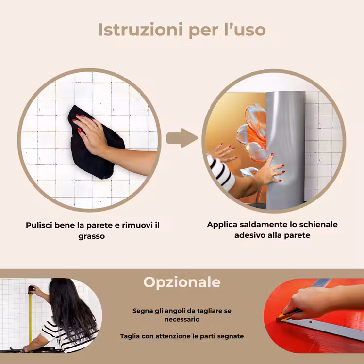 Paraschizzi cucina - Occhiali - Fiore - Luce solare — 6