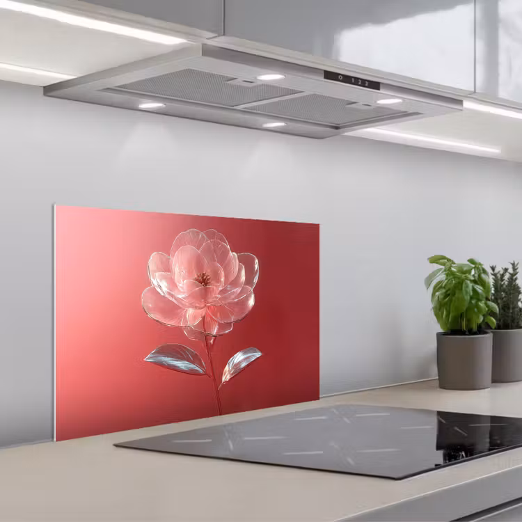 Paraschizzi cucina - Ornato - Fiore - Rosa - Occhiali — 1
