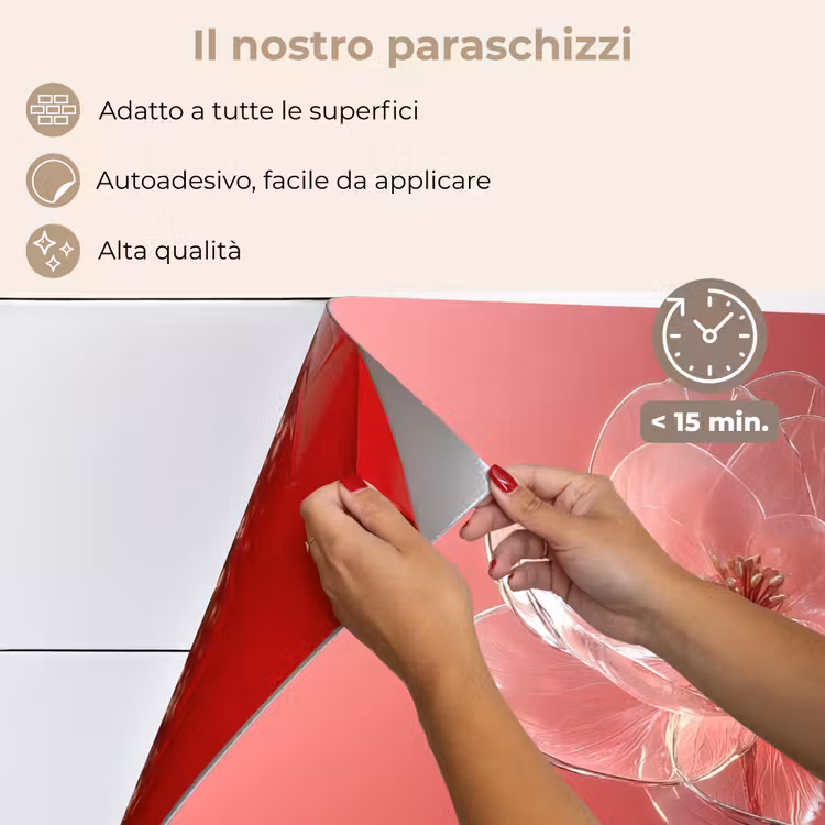 Paraschizzi cucina - Ornato - Fiore - Rosa - Occhiali — 4