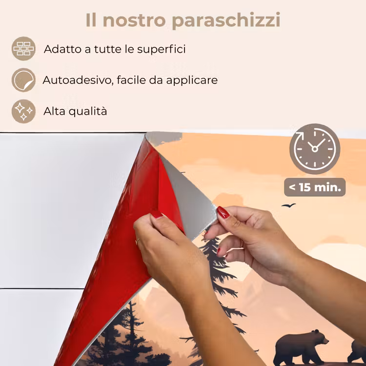 Paraschizzi cucina - Orsi - Alberi - Paesaggio - Tramonto — 4