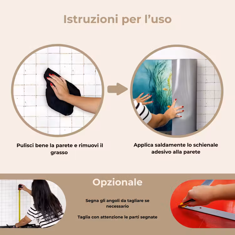 Paraschizzi cucina - Piante acquatiche - Pesci - Colorati - Acqua — 6