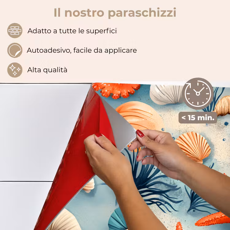 Paraschizzi cucina - Stella marina - Conchiglie - Illustrazione - Sabbia — 4
