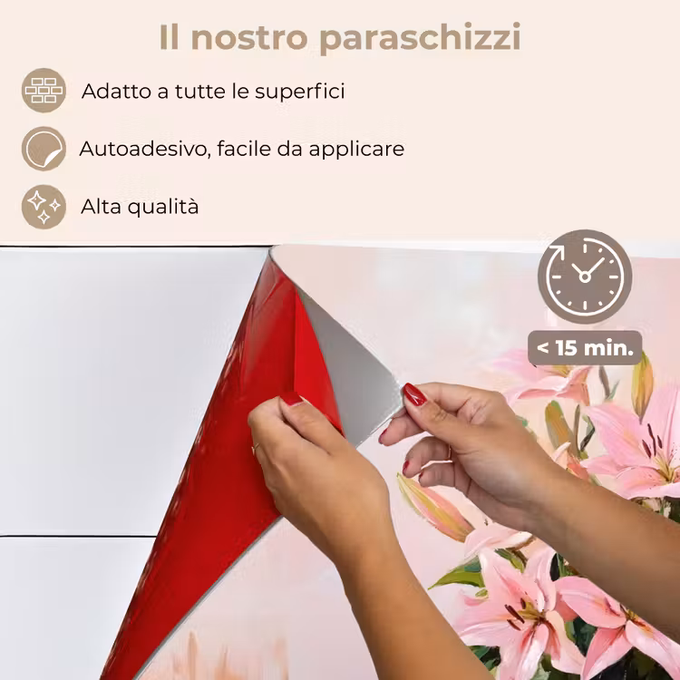 Paraschizzi cucina - Vaso - Fiori - Rosa — 4