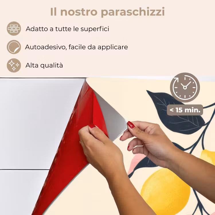 Paraschizzi cucina - Limoni - Giallo brillante - Ramo - Foglie — 4