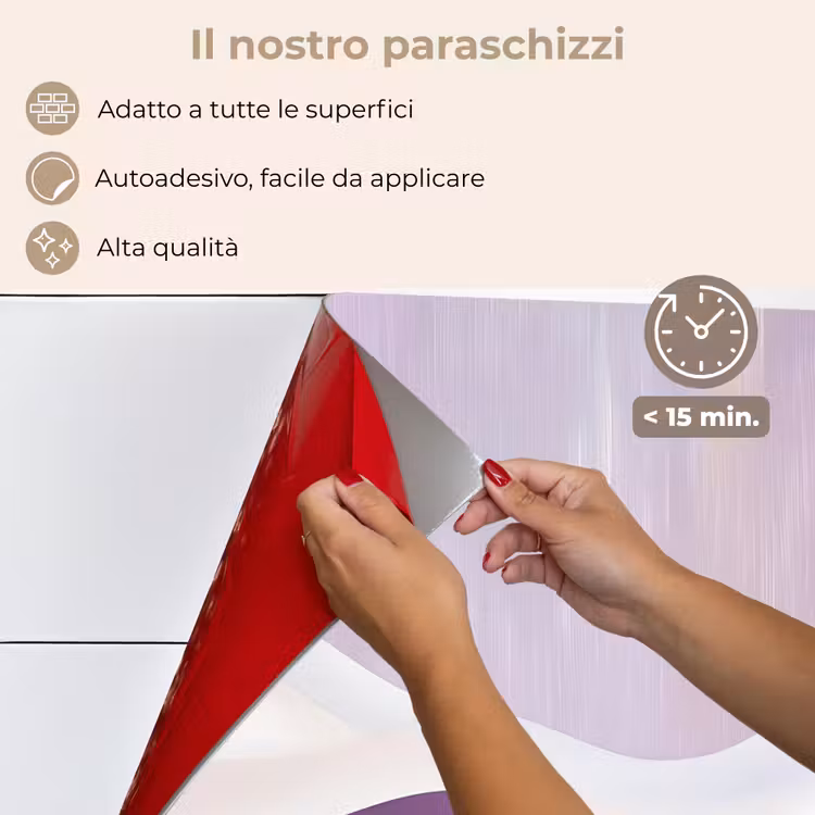 Paraschizzi cucina - Onde - Colline - Astratto - Viola — 4