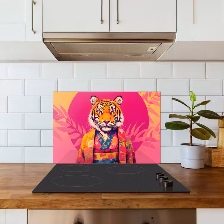 Paraschizzi cucina - Tigre - Kimono - Piante - Rosa — 3