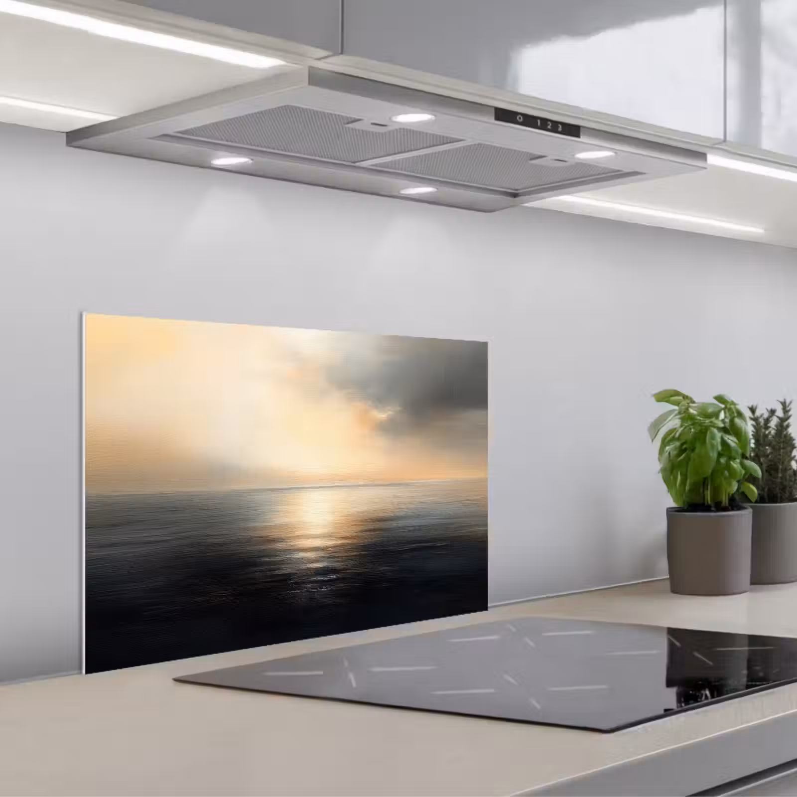 Paraschizzi cucina - Sole - Orizzonte - Mare — 1