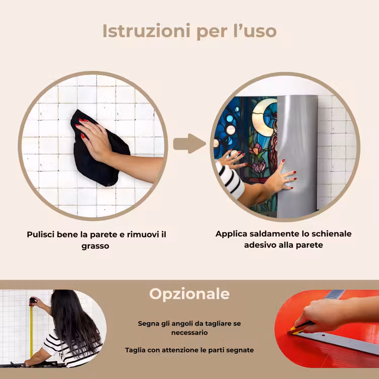 Paraschizzi cucina - Gufo - Mosaico - Luna - Notte — 6